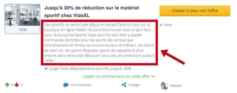 Comment utiliser un code promo VidaXL