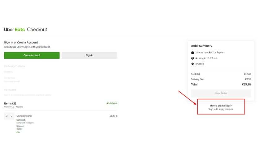 Comment utiliser un code promo Uber Eats