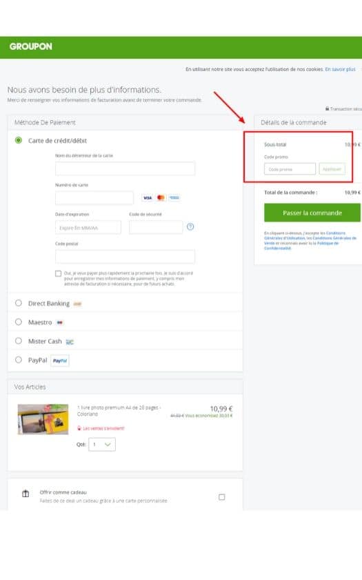 75 Code promo Groupon réduction Belgique Février 2024