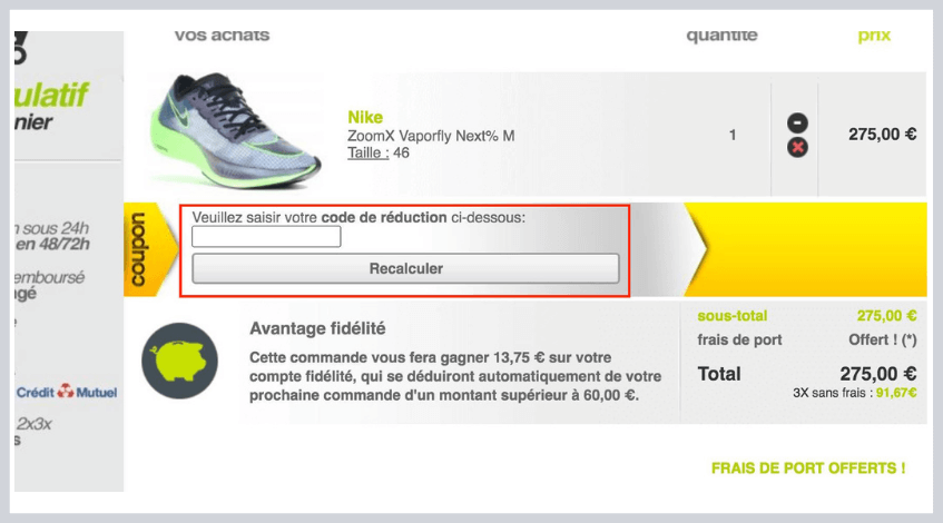 Code avantage salomon sale