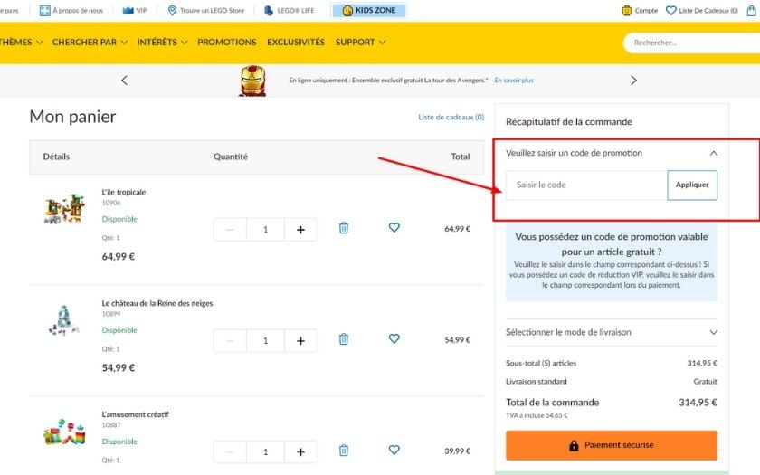 Comment utiliser un code promo Lego.jpg