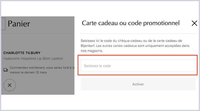 De Bijenkorf comment utiliser un code promo (1).png