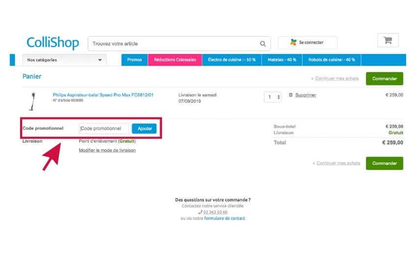 Code promo Collishop